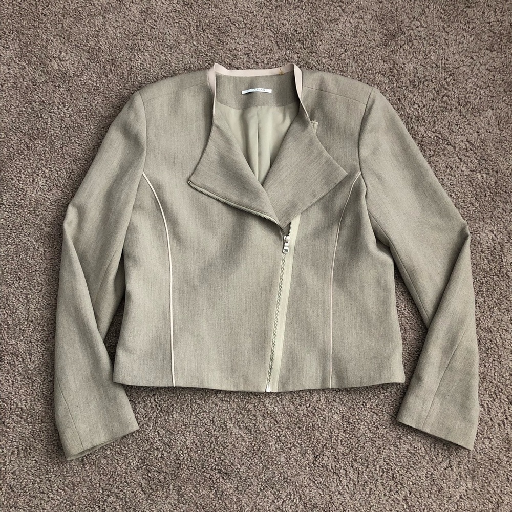 Tahari Womens Size M Moto Blazer Jacket